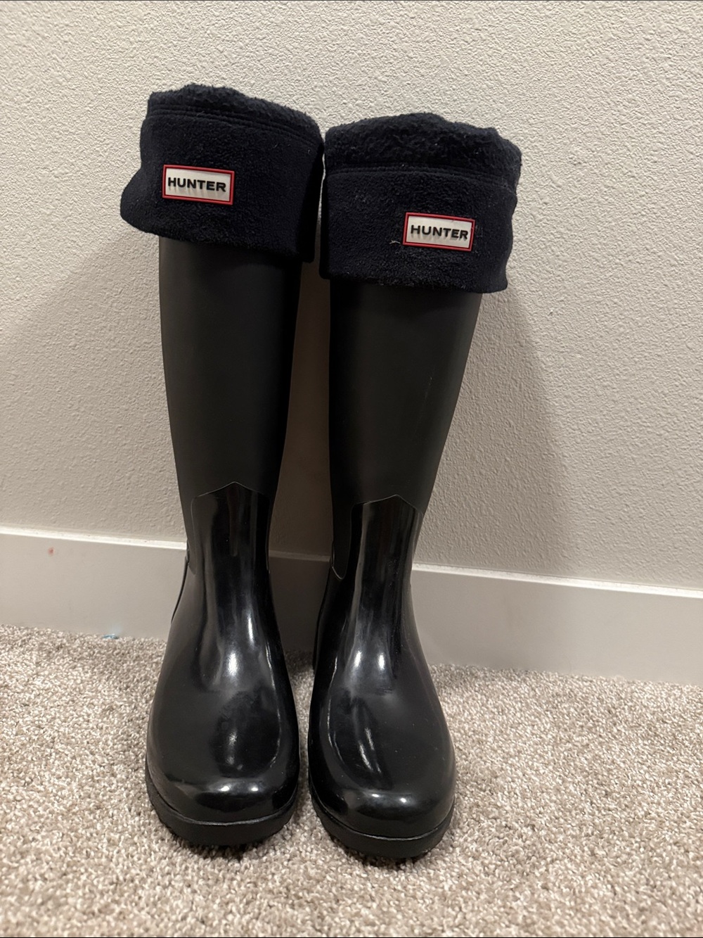 HUNTER Women’s Refined Tall Gloss Duo with HUNTER Fleece Inserts
